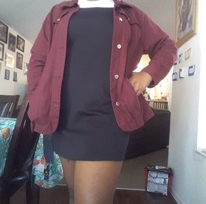 Burgandy Button Jacket